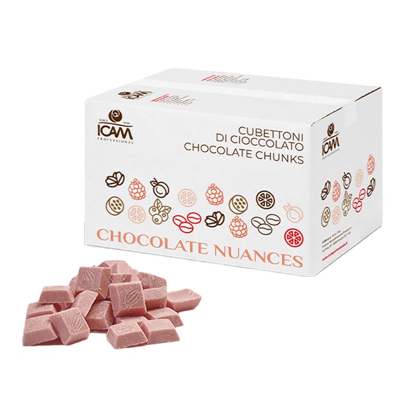 Cubitos Chocolate Blanco Frambuesa - 4Kg - 8568-0