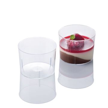 Cubilete Vaso Postre Plástico Transparente D 78 H 57Mm - 100Uds - PMOTO005-2