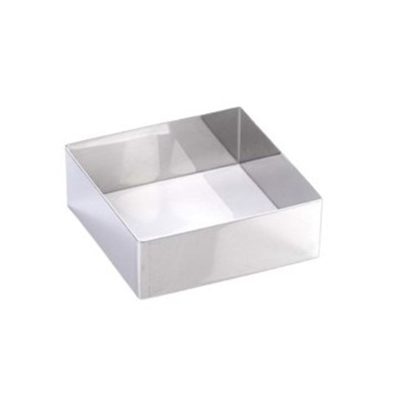 Molde Cuadrado Acero Inox - 122x122x40Mm - 5H4X12-0